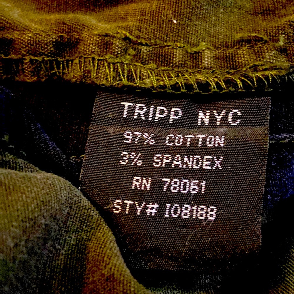 RARE 90’s VTG. TRIPP NYC GREEN & BLACK PLEATED MINI SKIRT W/STRAPS-LG~LIKE NEW - Picture 5 of 16